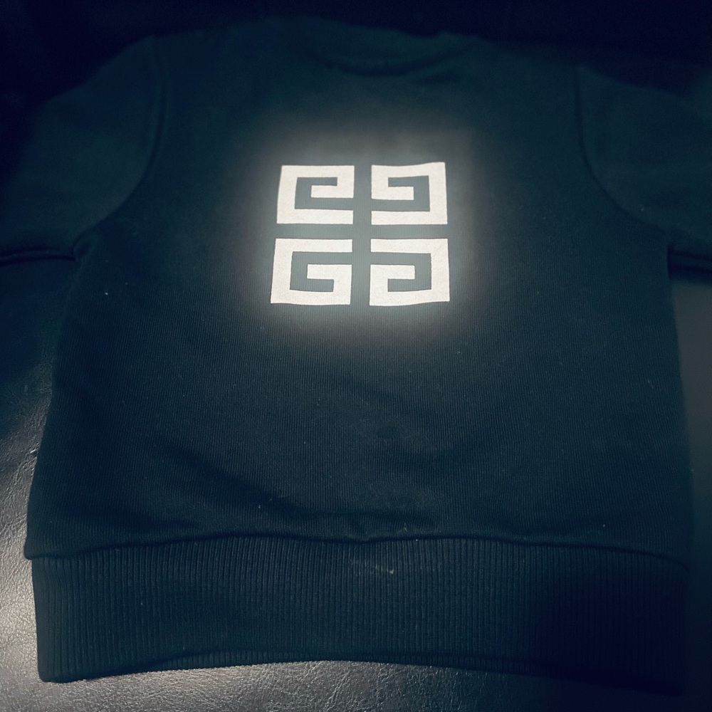 Givenchy Black Crewneck Sweater with Iconic Logo
